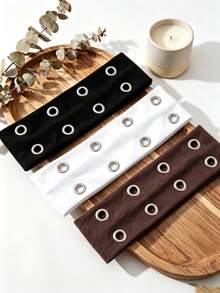 3pcs Multi-Color Metal Hollow Headband, High Elasticity, Y2 Style, Suitable For Outdoor Use And Grooming, Women's Hair Accessories - Multicolor - View 7