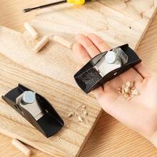 Serut Tangan Mini, Alas Pemangkas Kayu, Mata Pisau Pemotong Tukang Kayu, Serut Tangan Datar, Alat Tukang Kayu Dorong - hitam - View 1