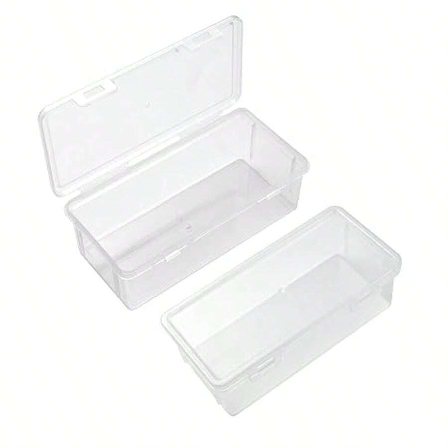 Large Clear PP Nail Polish Storage Box - Stackable Manicure Tool Organizer, Salon-Grade Beauty Accessory Box, Gift For Her, Christmas Gift, Ideal Gift, Room Decor - Multicolor - View 1