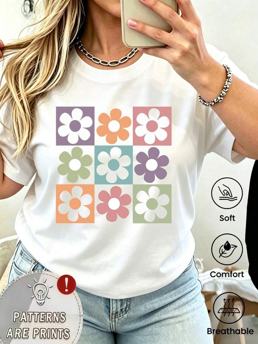 Plus Size T-Shirts - White - View 1