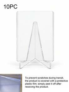 5/10 Sets (Base + Photo Frame) Transparent Acrylic Photo Frame With Transparent Display Base, Floating Photo Frame Display Stand, Suitable For Home Photos, Pet Photos And Landscape Photos, Desktop Home Decor - Multicolor - View 8