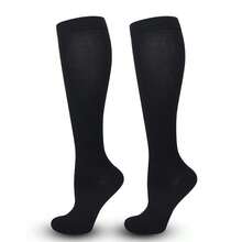 3/1 Pair Neutral Compression Socks, 15-20 MmHg Pressure, Best For Running And Cycling, Solid Color Sports Compression Socks, Running Elastic Socks, Calf Compression Socks - Multicolor - View 5