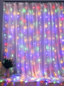 1pc Christmas Decoration LED Light String, Battery Powered, Indoor Room Wall Decoration Light, Holiday And Birthday Party Decoration Light, Outdoor Courtyard Decoration, Christmas Tree Decoration, Christmas Decoration Light String, Christmas Supplies - Clear - View 14