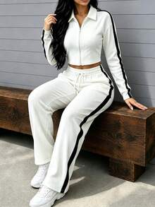 Women Two-Piece Outfits - White - View 2
