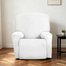 1 Set Solid Color Lounge Chair Cover, Decorative Dust-Proof Elastic Full Cover, Removable And Washable - Multi-color - View 4