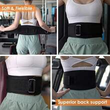 1pc Unisex EVA Weightlifting Waist Belt, Adjustable Waist And Back Support, Hook And Loop Closure, Hand Wash Only, No Charging Required, Women's Back Support Belt, Men's Waist Belt, Weight Loss Belt, Postpartum Abdominal Binder, Pregnancy Belly Band, Men's Accessory, Suitable For Youth, Students, White-Collar, Blue-Collar, Outdoor, Fitness, Daily Wear, Birthday Gift - Black - View 4