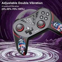 A Wireless Controller Compatible With Switch, P4, P3, PC, IOS, And Android. Features A 550mAh Rechargeable Battery, Hall-Effect Joysticks, Dual Vibration Motors, Macro Programming, Turbo Mode, Screenshot Functionality, And An Ergonomic Design. - View 3