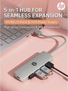 HP DHC-CT100D USB Hub, Multi-Port 3.0 High-Speed Data Transfer Desktop Expansion Hub, Converter For External USB Drives And Hard Drives, Compatible With Laptops, Desktops, MacOS, IOS, And Android - View 11