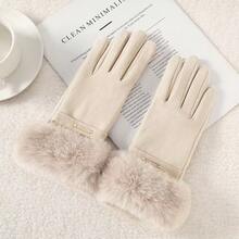 Women's Black Touchscreen Gloves, Waterproof, Soft Warm Wool Lining, Winter Outdoor Gloves, Halloween - Multicolor - View 12
