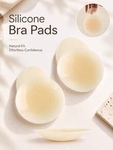 1 Pair Reusable Silicone Breast Lift Tape, Invisible Self-Adhesive Breast Pads With Breathable Holes, Push-Up Breast Enhancer For Backless Dresses - Multicolor - View 2