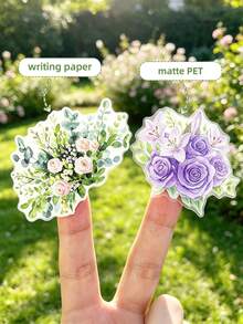 DanSoul Large Size Cottagecore Theme Matte PET Washi Sticker Book For Journaling, 20Sheets Pre-Cut Scrapbook Supplies Various Botanical Flower Adult Sticker For Planners Bullet Journal Card Making Collage Art Crafts - Journaling Supplies - View 8