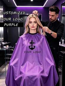 Customizable Logo And Pattern Hairdressing Cape, Customizable Hairdressing Apron, Hairdressing Cape, Multiple Colors Suitable For Hair Salons, Beauty Parlors, Spa Salons - Multicolor - View 7