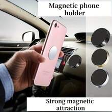 Car Navigation Phone Mount, Durable Aluminum Alloy Magnetic Phone Mount, Dashboard And Air Vent Hooks, Wall-Mounted Magnetic Key Holder-Strong Magnetic Mounts For Cars And Homes, Adhesive Phone Mounts - A - View 3