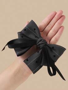 1pc Women's Fabric Bow Hair Clip Vintage Hair Accessory - Multicolor - View 8