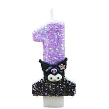 1pc Cute Cartoon Combination Birthday Candle Glitter 0-9 Number Cake Decoration Plug-In, Birthday Party Anniversary Dessert Table Decoration, Suitable For Birthday Party, Halloween, Christmas, Best Gift For Fans - Multicolor - View 2