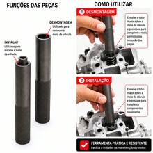 Kit Compressor De Mola De Válvula Instalador E Removedor Valvula Aérea Do Motor Para Motocicleta Moto - A - Visão 6