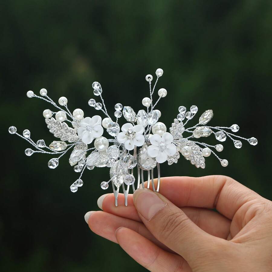 1pc Casual Party Elegant Iron Hair Comb Bridal Wedding Hair Accessory All Seasons - Multicolor - View 1