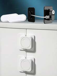 A Versatile, Key-Operated Refrigerator Lock That Is Easy To Install; Suitable For Kitchen Refrigerators, Cabinets, Drawers, Wardrobes, And Windows, It Can Also Serve As A Lock For Bedroom Doors Or Drawers. - Multicolor - View 8