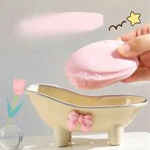 Bathtub Soap Holder, Cute Creative Soap Dish Rack, Space-Saving Bathroom Countertop Storage, Home Bathroom Decor, Christmas Decoration, Holiday Gift - Multiple Styles - View 3