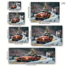 1pc Christmas Series Snow Scene Red Truck Homecoming Pattern Coffee Bar Mat, Diatom Mud Soft Bottom Drainage Mat, Soft Rubber Drainage Mat, Super Absorbent Wear-Resistant Dish Drying Mat, For Countertop Restaurant Kitchen Table Mat, Patio Dining Table Decor, Home Kitchen Supplies, Countertop Decorative Mat - Multicolor - View 14