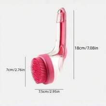 1pc Bath Brush, Silicone Bath Brush, Dog Massage Brush, Pet Comb, Pet Cleaning Brush, Exfoliating Tool - Multicolor - View 7