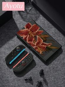 Ayotu 1 قطعة بطانية حماية بنمط زهرة الزنبق البرغندي المرسوم بالزيت، متوافق مع Switch، متوافق مع Switch2 الجديد (2025)/Switch NS/Switch OLED، يمكن تركيبه في القاعدة بدون إزالة الغطاء، بطانية حماية عالمي لوحدة التحكم بالألعاب، إكسسوار ألعاب Switch، مقاوم للسقوط، مقاوم للانزلاق، مقاوم للخدش، أنيق وجميل، مناسب لهدايا الخريف/عيد الميلاد/العودة إلى المدرسة/الشتاء/عيد الفصح/أعياد الميلاد والمناسبات الأخرى. - مشاهدة 5