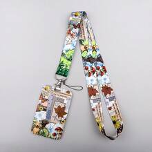 1 Piece Vintage Collage Print Lanyard With Card Holder, Cute Dog Mushroom Butterfly Pattern ID Badge Holder For Student Office Work, Cute Gift - Multicolor - View 6