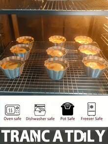 Cetakan Kue Berbentuk Bunga dari Aluminium, Anti Lengket dan Mudah Dilepas; Cetakan Cupcake, Cetakan Puding; Cocok untuk Puding, Jeli, dan Kue Panggang - Cetakan Kue Multifungsi, Cocok untuk Natal, Halloween, Paskah, dan Thanksgiving. - View 5