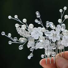 1pc Casual Party Elegant Iron Hair Comb Bridal Wedding Hair Accessory All Seasons - Multicolor - View 3