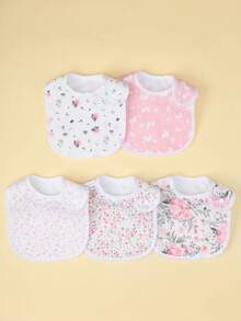 5 buah Celemek Bayi Unisex, Cocok untuk Bayi yang Tumbuh Gigi dan Mengeluarkan Air Liur, Untuk Bayi Laki-laki dan Perempuan - Warna Campuran - View 11