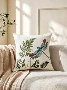 1PC Multi-Color Embroidered Canvas Pillow Case, Exquisite Embroidery Craftsmanship, Multiple Sizes Available, Pillow Insert Not Included, Suitable For Various Home Decor Scenes, Machine Washable - Multicolor - View 6