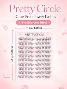 WANPIN 10-Row Glue-Free Segmented False Eyelashes, No Glue Needed For Better Lash Protection, Lightweight And Comfortable All Day, Natural Look Without Artificial Appearance - C - View 8