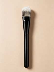 2pcs/1pc Professional Soft Bristle Foundation Brush, Face Makeup Blending Brush, Suitable For Liquid And Cream Cosmetics, Beginner Makeup Brush, Daily Essential Foundation Brush For Girls, Home Makeup Tool, Portable Travel Makeup Brush - Black - View 10