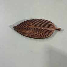 Cross-Border South American Walnut Solid Wood Leaf Tray Plate One-Piece Molded Fashion Creative Plate - Multicolor - View 7