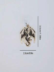 1pc Western Dragon Bird Shaped Dust Plug, Zinc Alloy Jewelry Pendant/Charm Accessory, Suitable For Lightning (5-14)/Type-C Interface - Multicolor - View 3