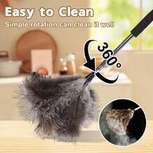 1pc Artificial Brown Duster, Artificial Duster, Dusting Brush, Suitable For Car Cleaning, Home Sofa Dusting, Furniture Dusting - Brown - View 10