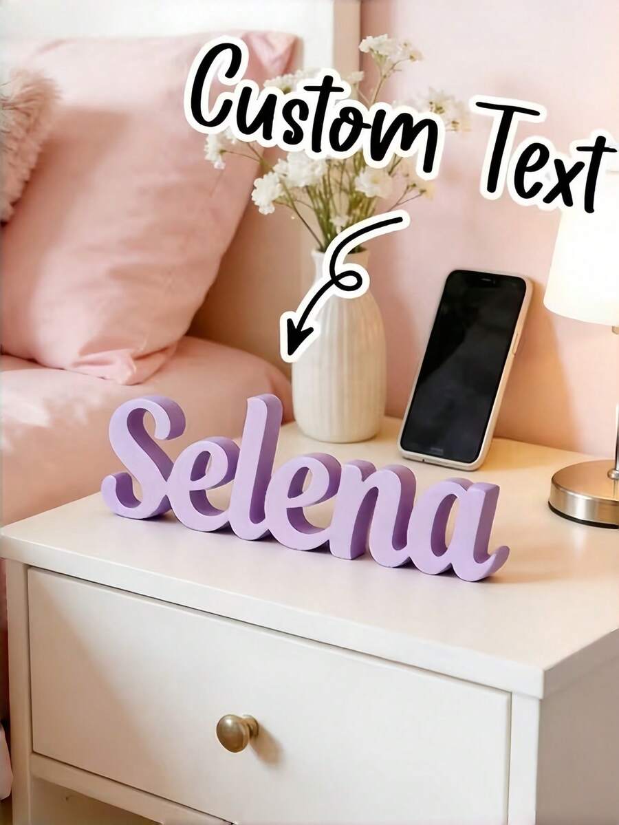 1 buah Papan Nama Cetak 3D Kustom - Personalisasikan Nama Anda, Desain Unik dan Modis, Sempurna untuk Dekorasi Rumah, Ulang Tahun, Liburan, Wisuda, Pesta Peresmian Rumah, Acara Spesial - MultiWarna - View 1