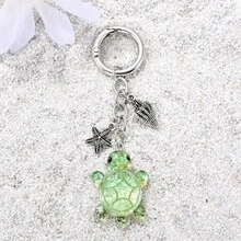 Little Turtle Keychain Cartoon Animal Student Backpack Bag Charm Earphone Case Phone Shell Pendant - Turtle - View 3