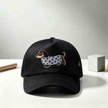 1pc Unisex Dog Print Fun Sponge Mesh Trucker Hat Baseball Cap , Suitable For Daily Use, Travel, Hiking, Mountain Climbing, Beach Vacations - Multi-color - View 8
