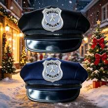 1pc Fashion Women's Badge Design Hat, Suitable For Carnival, Theme Party, Halloween, Christmas Cosplay, Fun Military Style Cap - Multicolor - View 4