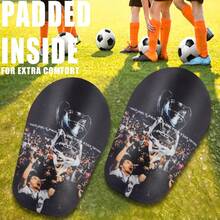 1 Pair - Soccer Shin Guards, Premium Material, Extra Large & Thick, Durable & Sturdy, Leg Protection, Unisex, Comfortable Fit - Multicolor - View 5