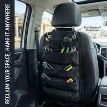 Tas Perkakas Kain Oxford Gulung dengan Dua Pegangan, Banyak Resleting, Kantong Dalam, Tempat Penyimpanan Perkakas Gantung, Jahitan yang Diperkuat, Resleting Tahan Lama, Organizer Perkakas Genggam Portabel Gulung untuk Perbaikan Mobil, Pertukangan, Kelistrikan, Penyimpanan Mobil, Tang, Kunci Pas, Obeng, Tas Perkakas Terklasifikasi - Tas peralatan genggam - View 5