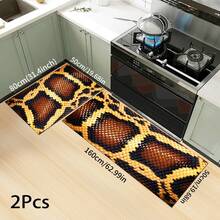 Karpet Panjang Motif Ular Imitasi, Dekorasi Rumah Dalam Ruangan, Karpet Dapur, Keset Pintu Masuk, Dekorasi Lorong, Karpet Samping Tempat Tidur Kamar Tidur, Karpet Ruang Tamu, Karpet Ruang Cuci, Keset Kamar Mandi, Cocok Untuk Apartemen, Asrama dan Dekorasi Rumah Sehari-hari - MultiWarna - View 17