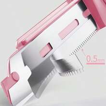 Double-Ended Portable With Dust Cover, Reusable Eyebrow Trimming Tool, Stainless Steel Micro-Precision Hair Removal Scraper, Suitable For Eyebrow Trimming, Hand And Foot Hair Removal, Anti-Scratch Protective Mesh Hair Removal Scraper - Multicolor - View 2