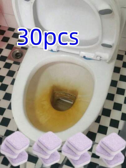 Pastillas efervescentes para limpiar el inodoro, limpiador de inodoro, eliminación de olores, descalcificación, eliminación de manchas amarillas, ambientador de larga duración, pastillas para limpiar el inodoro - Agente descalcificador efervescente, se utiliza para eliminar manchas de agua dura y olores | Para mejores resultados, coloque el producto en el inodoro, déjelo remojar durante 30 minutos, luego úselo con un cepillo de inodoro, ambientador de aire fresco de 12 horas (¡Recordatorio! Deje remojar durante 30 minutos, luego úselo con un cepillo de inodoro para mejores resultados!)