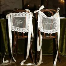 Customized Lace Chair Back Decor For Newlyweds, Semi-Transparent Lace Sign, Wedding Chair Decoration, Customized Wedding Chair Back Banner - Multi-color Chair Back - View 9
