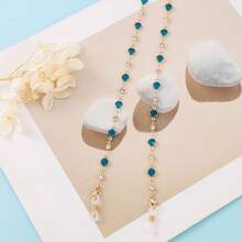 1pc Acrylic Crystal Sparkling Rhinestone Spaced Design Women's Fashion Elegant Eyeglasses Decorative Chain Anti-Loss Chain Suitable For Daily Wear, Suitable As Gift - Multicolor - View 6