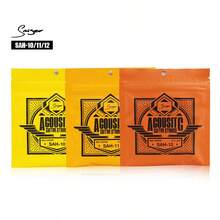 Smiger Senar Gitar Akustik, Set 6 Senar, Tersedia dalam Ukuran 010, 011, 012, Sempurna untuk Pemula dan Penggantian Senar Gitar - MultiWarna - View 6