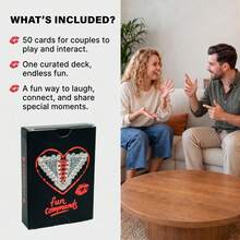 50-Piece Romantic Couple Game Cards For Evening Date - Interactive Tasks & Playful Actions, Engaging Challenge Board Game, Unforgettable Date Night, Anniversary & Valentine's Day Gift For Him And Her - View 4