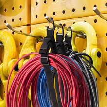 XISIYUJZ 17 Inch Adjustable Storage Straps With Triangle Clips, Extension Cord Holder Organizer For Garage Storage, Heavy Duty Cord Hanger For Workshop Tools And Cables, Black - Multicolor - View 3